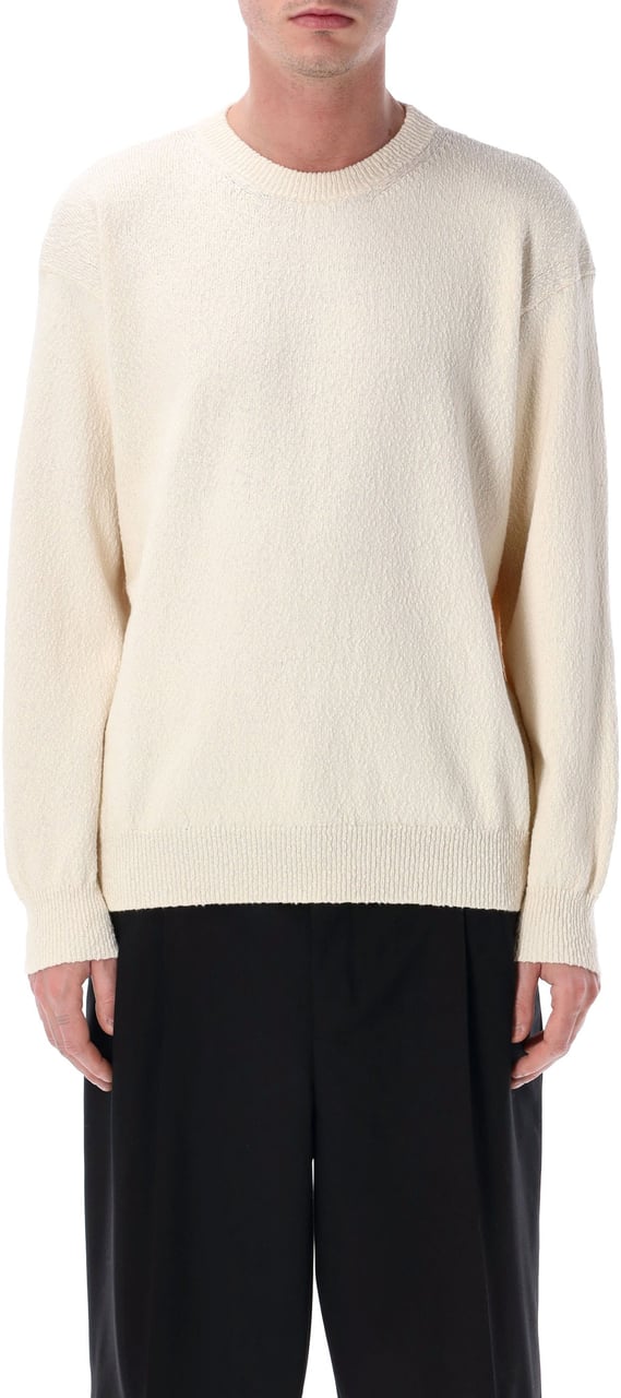 Roberto Collina Roberto Collina irregular texture crewneck sweater Neutraal