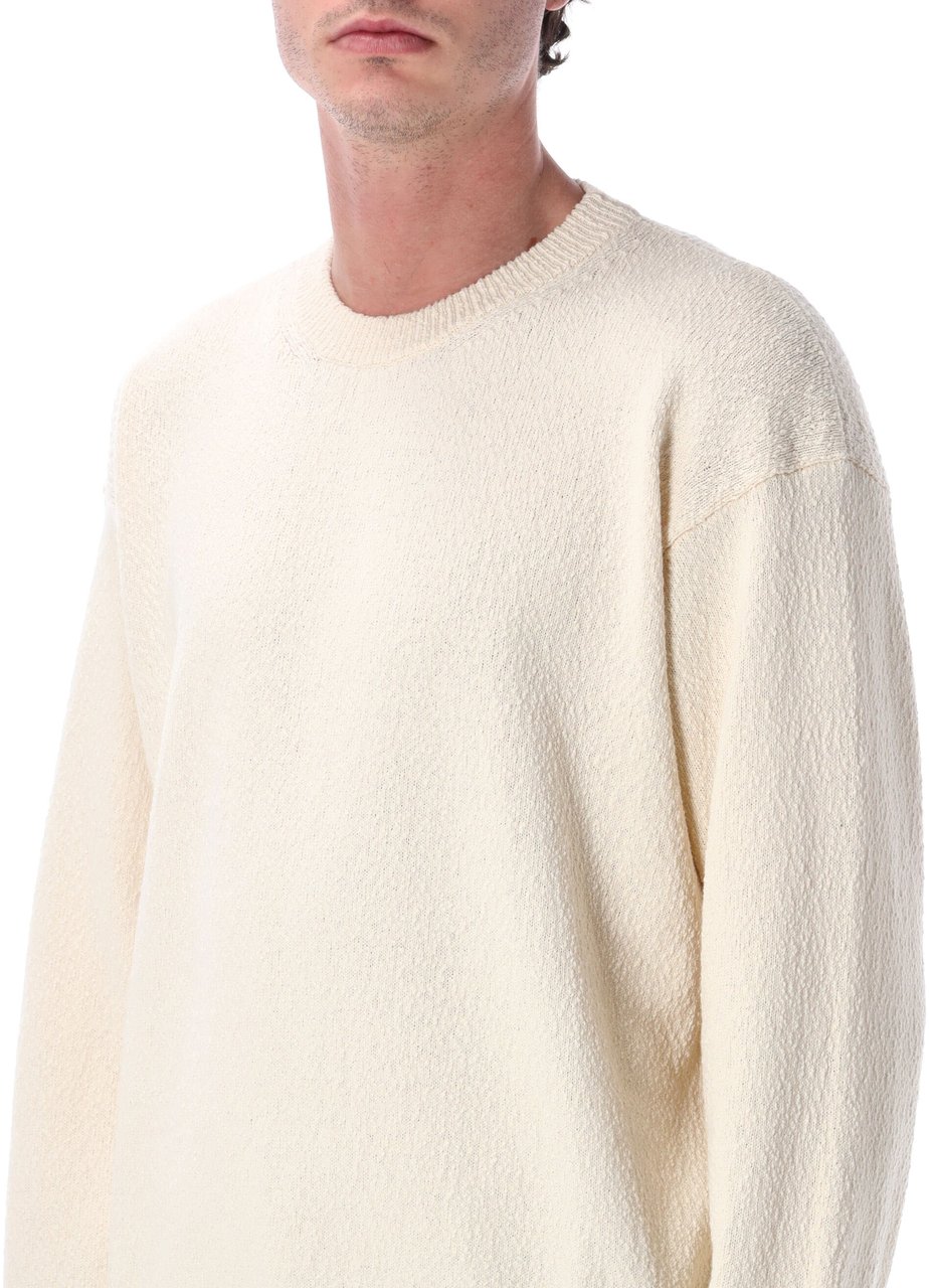Roberto Collina Roberto Collina irregular texture crewneck sweater Neutraal