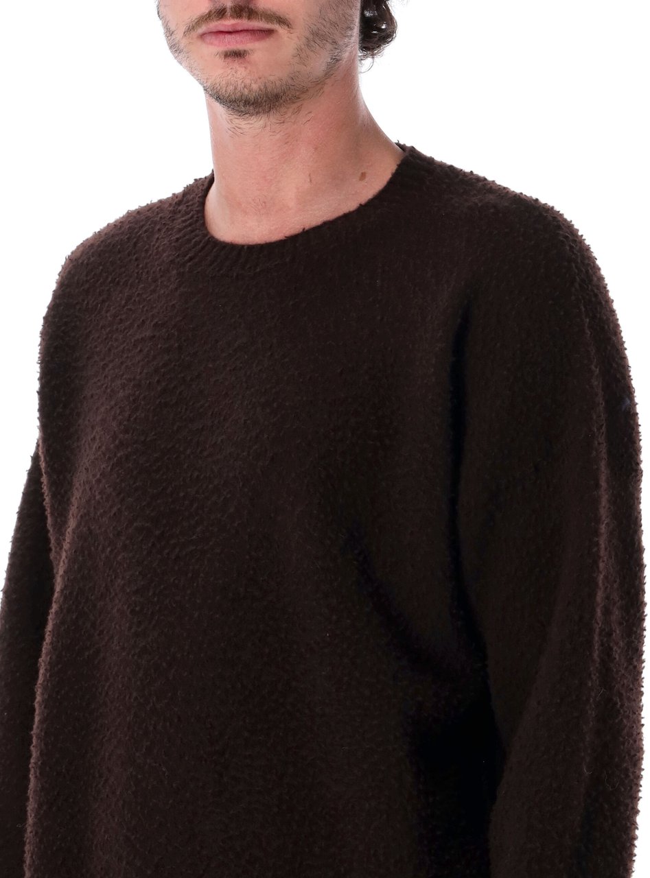 Roberto Collina Crewneck Casentino Dark Brown Bruin