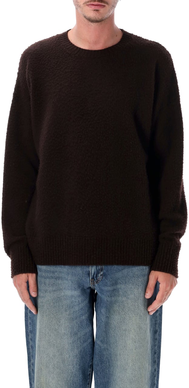 Roberto Collina Crewneck Casentino Dark Brown Bruin