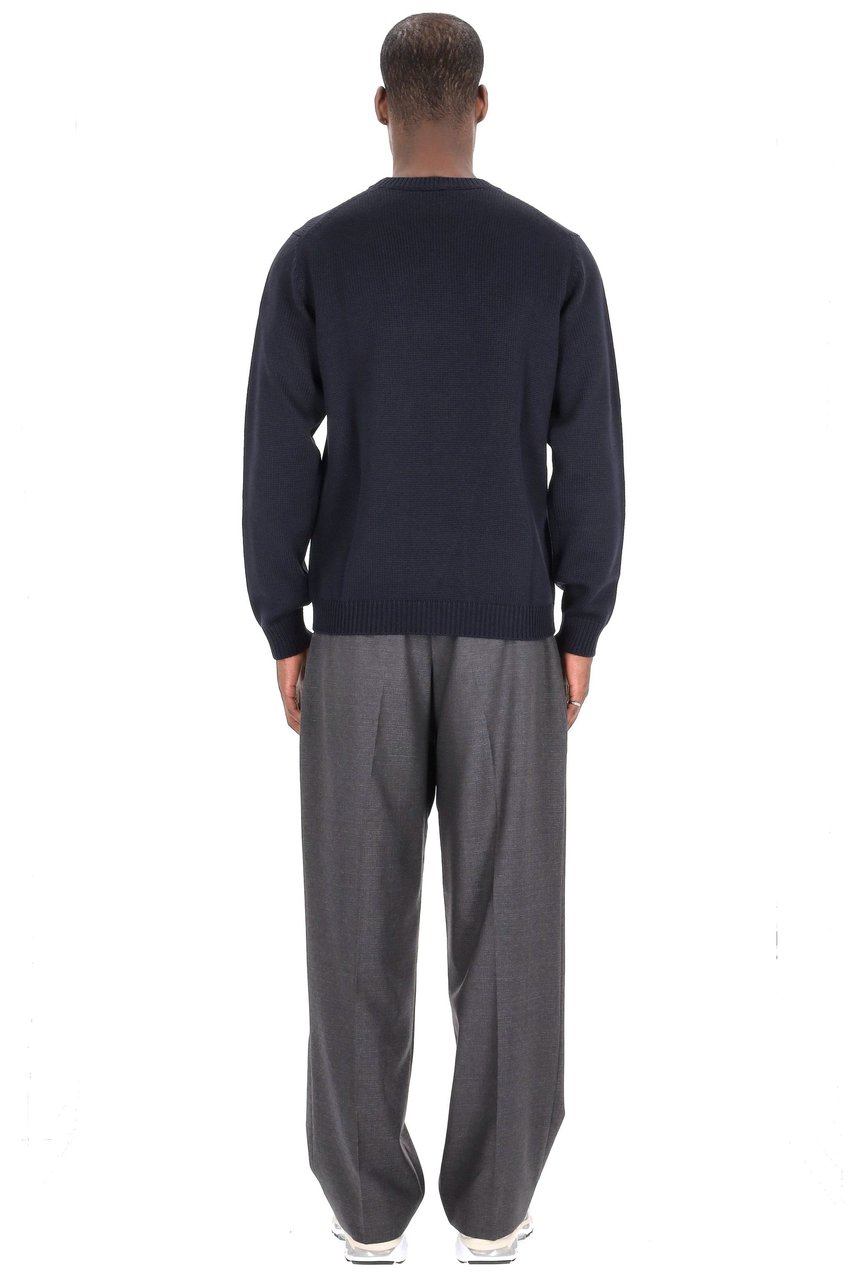 Roberto Collina Merino Wool Crewneck Sweater Zwart