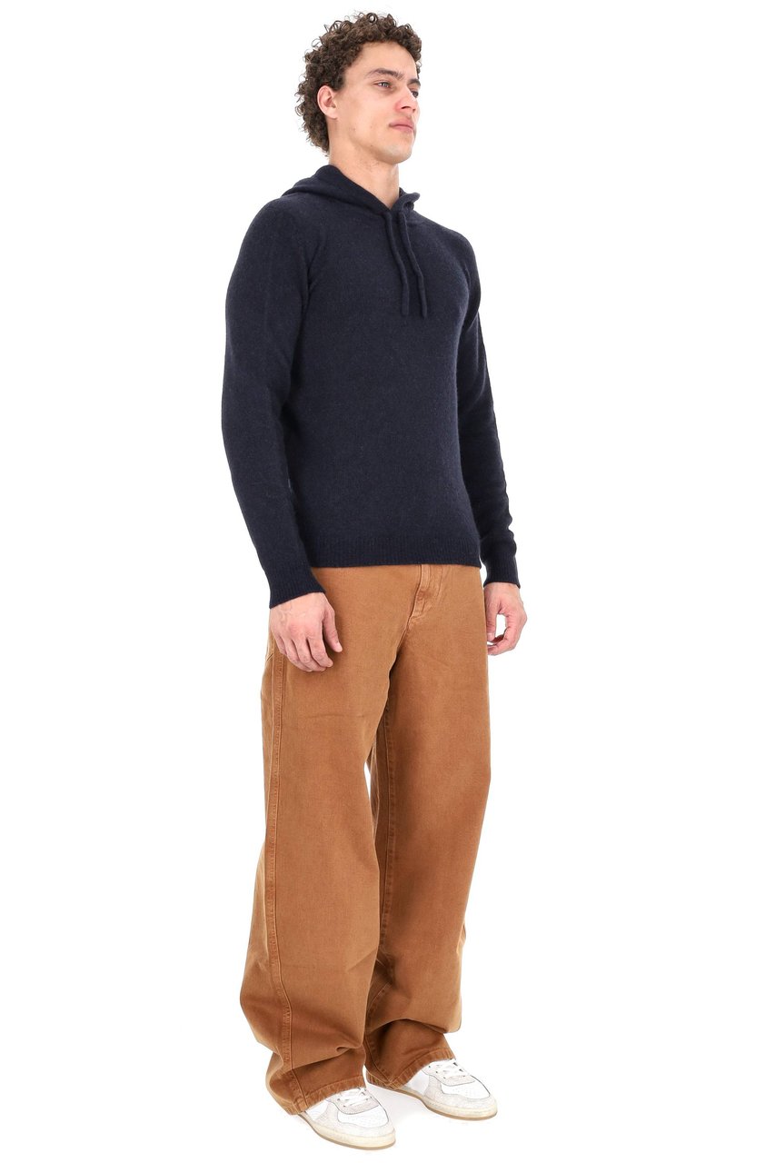 Roberto Collina Wool-Yak Hoodie Zwart