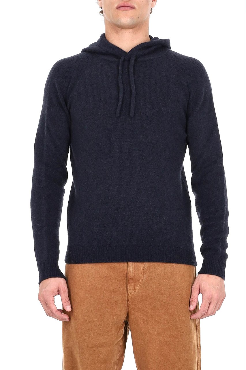 Roberto Collina Wool-Yak Hoodie Zwart
