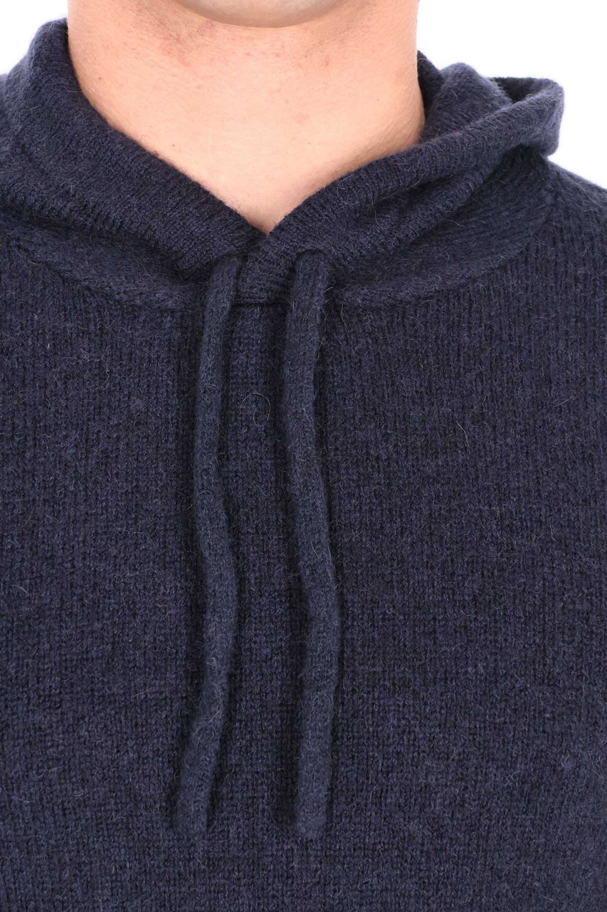 Roberto Collina Wool-Yak Hoodie Zwart