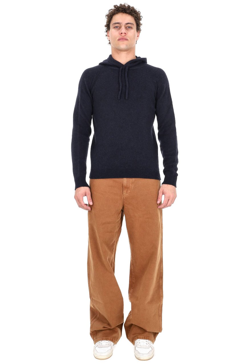 Roberto Collina Wool-Yak Hoodie Zwart