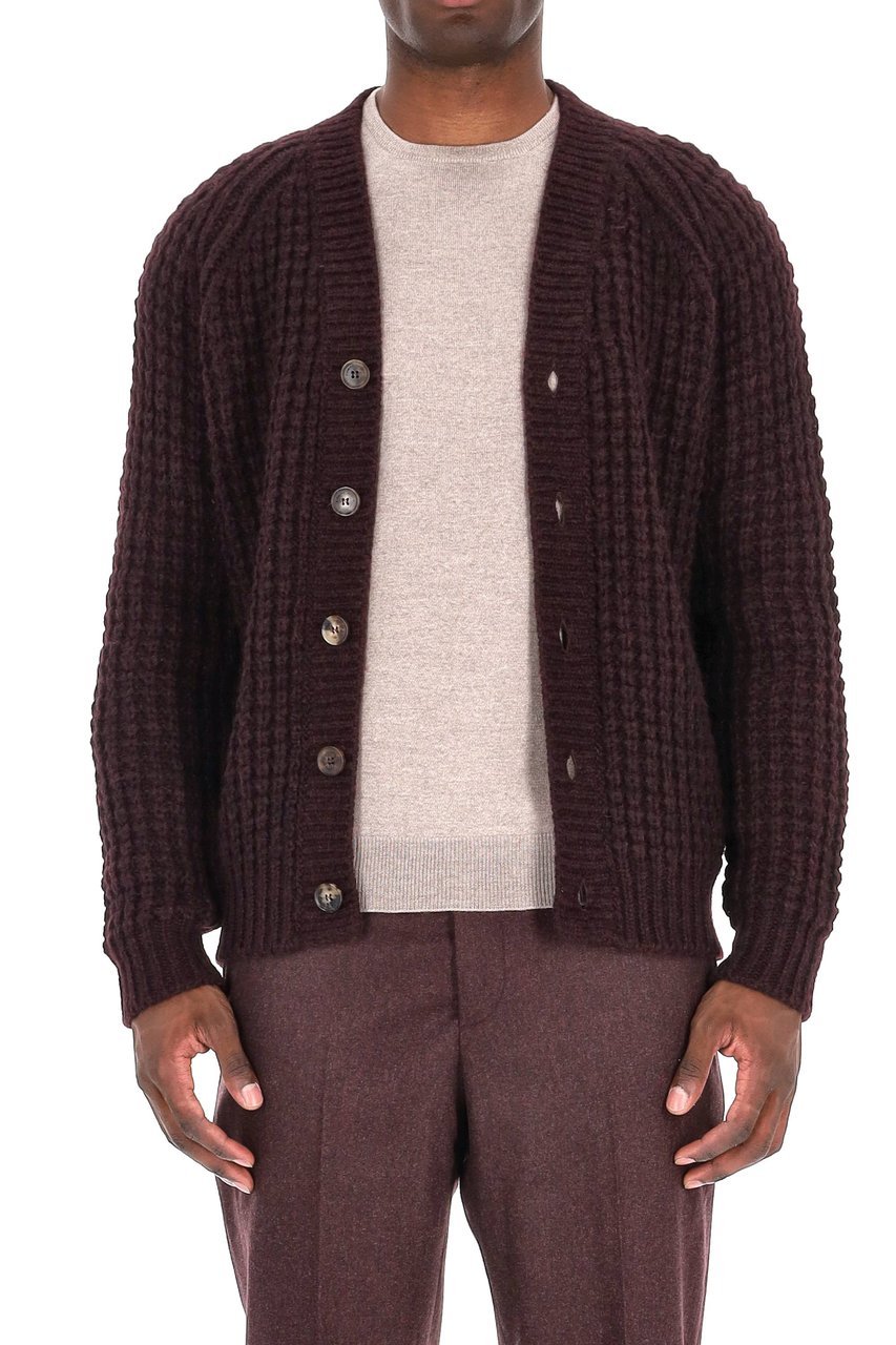 Roberto Collina Baby Alpaca and Wool Cardigan Zwart