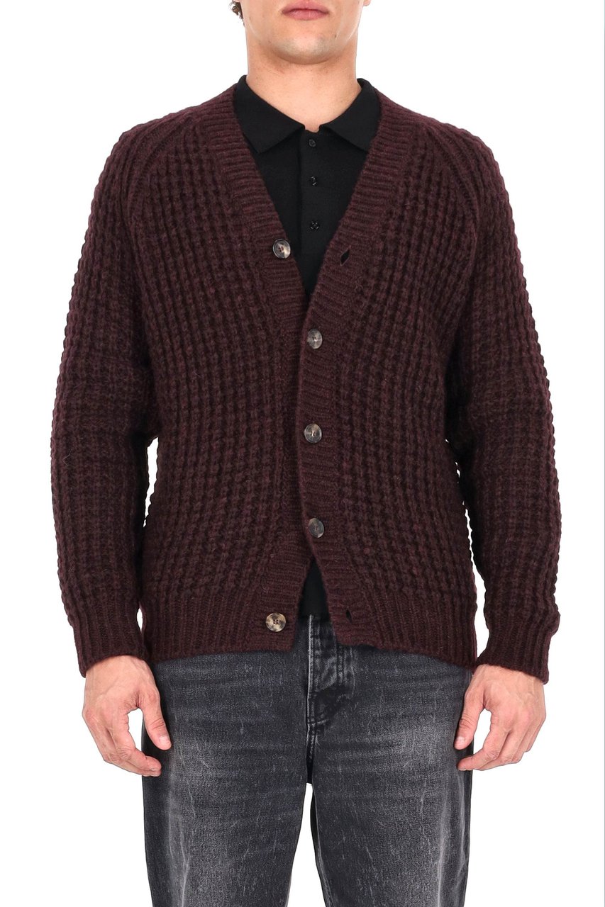 Roberto Collina Baby Alpaca and Wool Cardigan Zwart
