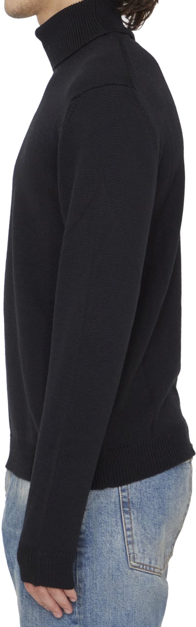 Roberto Collina Merino wool jumper Zwart
