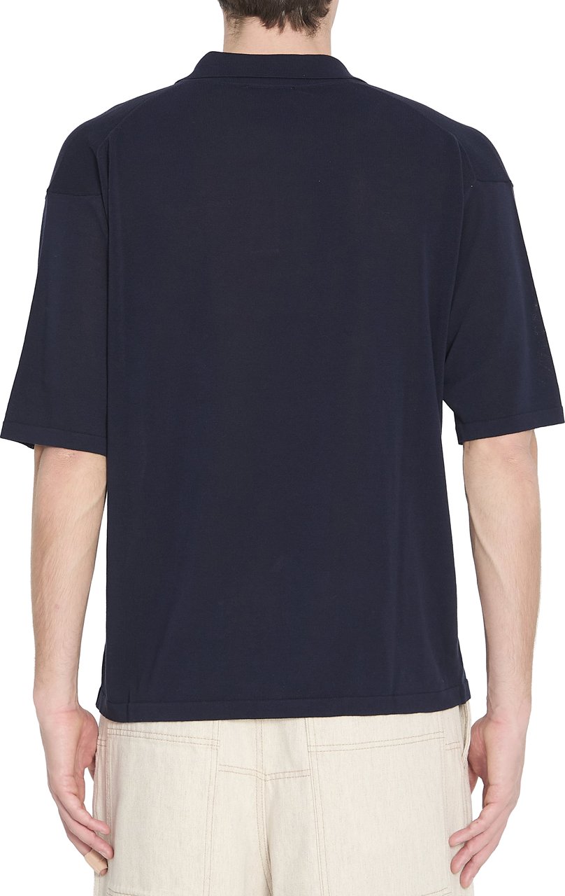 Roberto Collina Cotton polo shirt Blauw