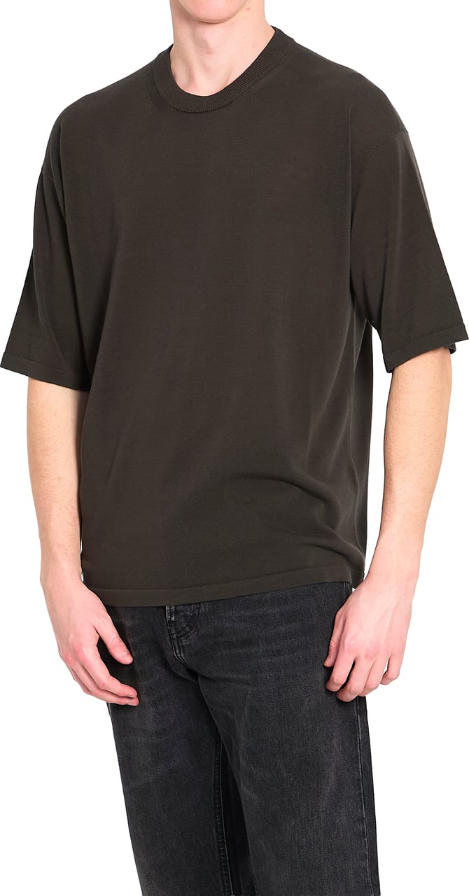 Roberto Collina Crewneck T-shirt Bruin