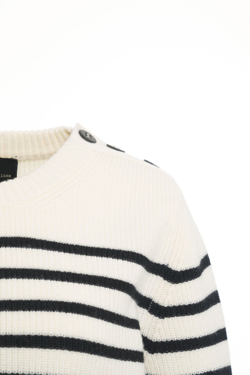 Roberto Collina Striped knit sweater Wit