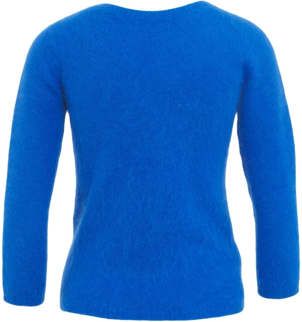 Roberto Collina Knitted Sweater with V-Neck Blauw