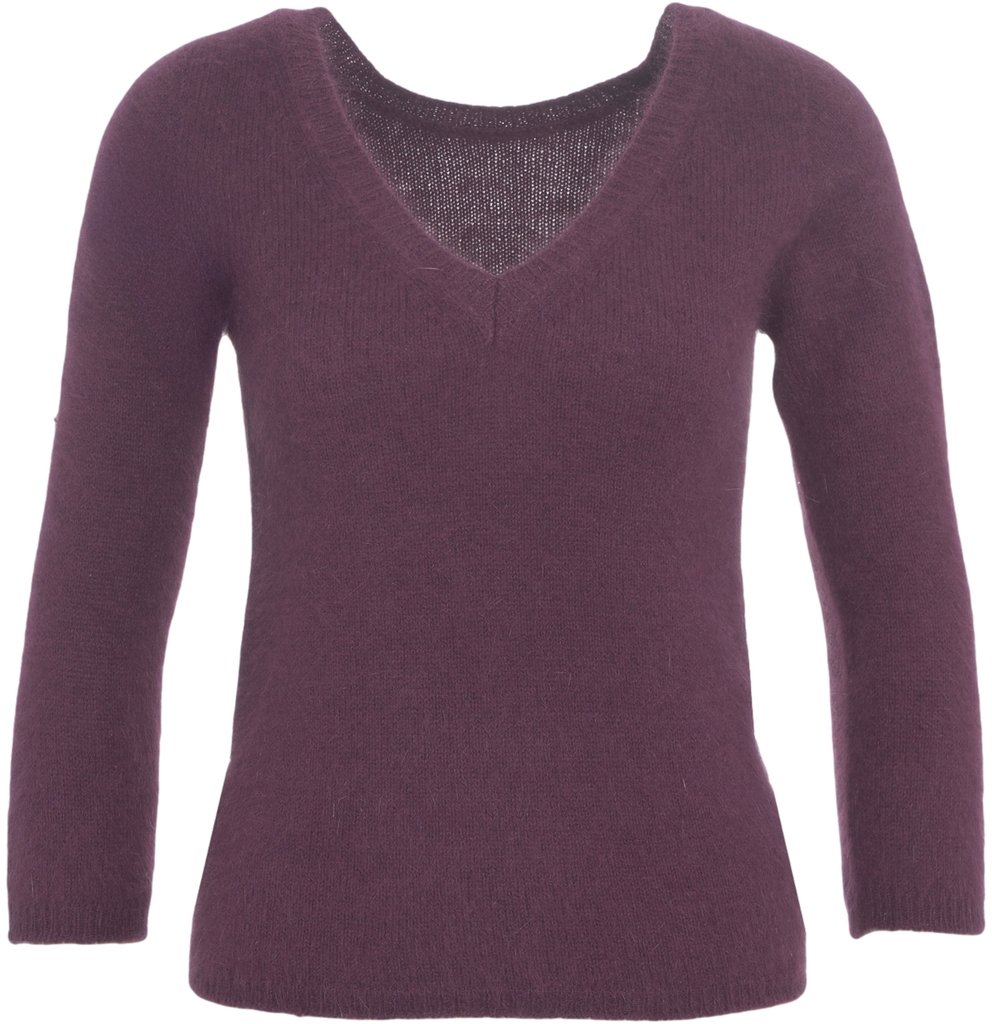 Roberto Collina Maglione in maglia con scollo a V Rood