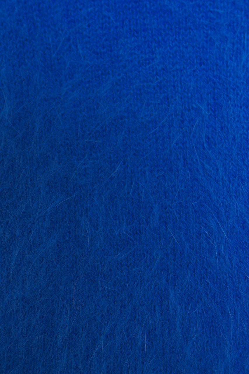 Roberto Collina Maglione in maglia con scollo a V Blauw
