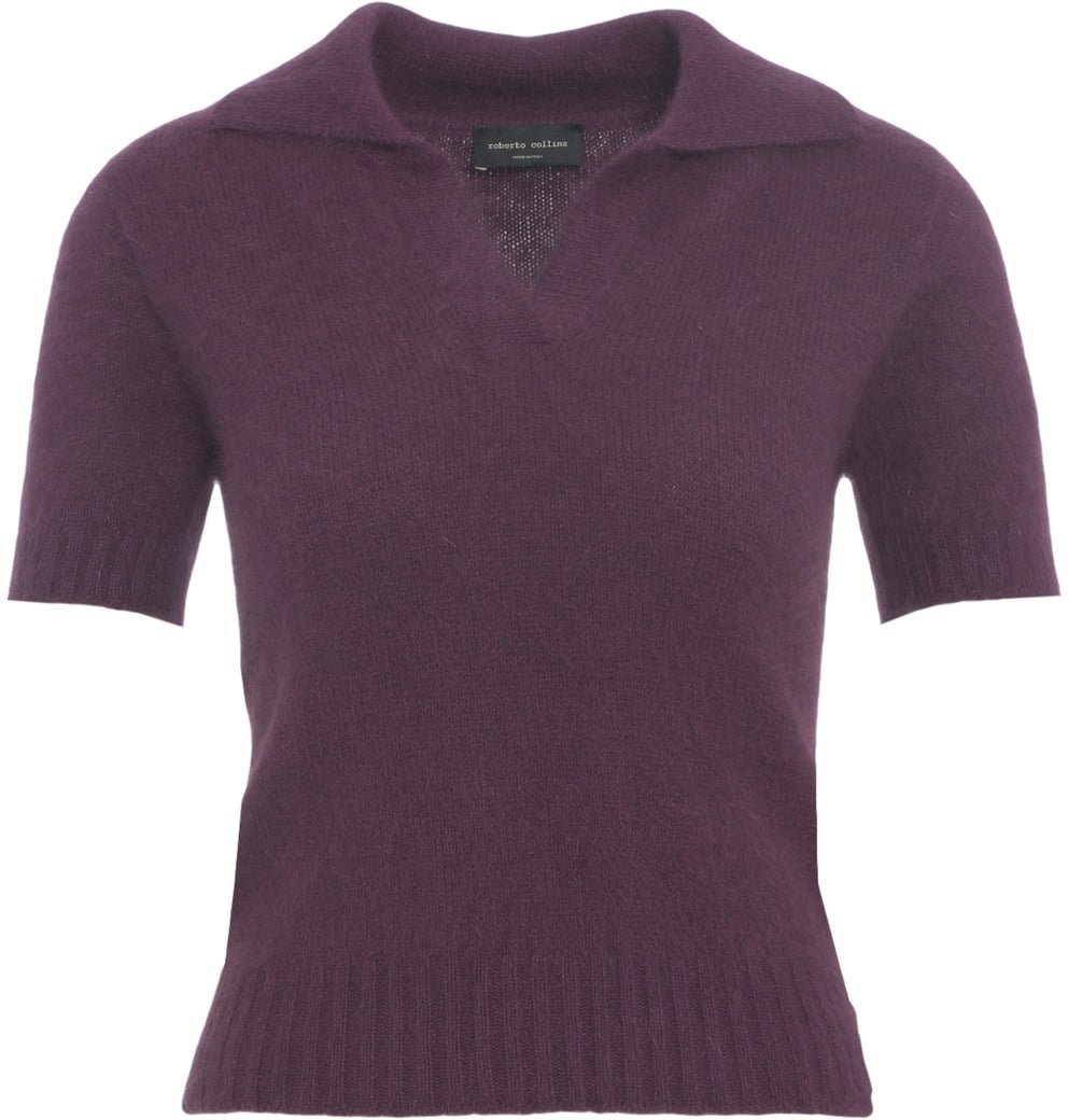 Roberto Collina Knit Jumper with Polo Collar Divers