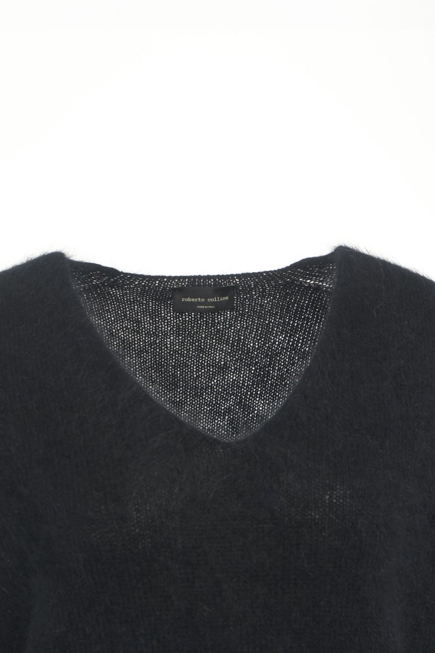 Roberto Collina V-Neck Pullover Zwart