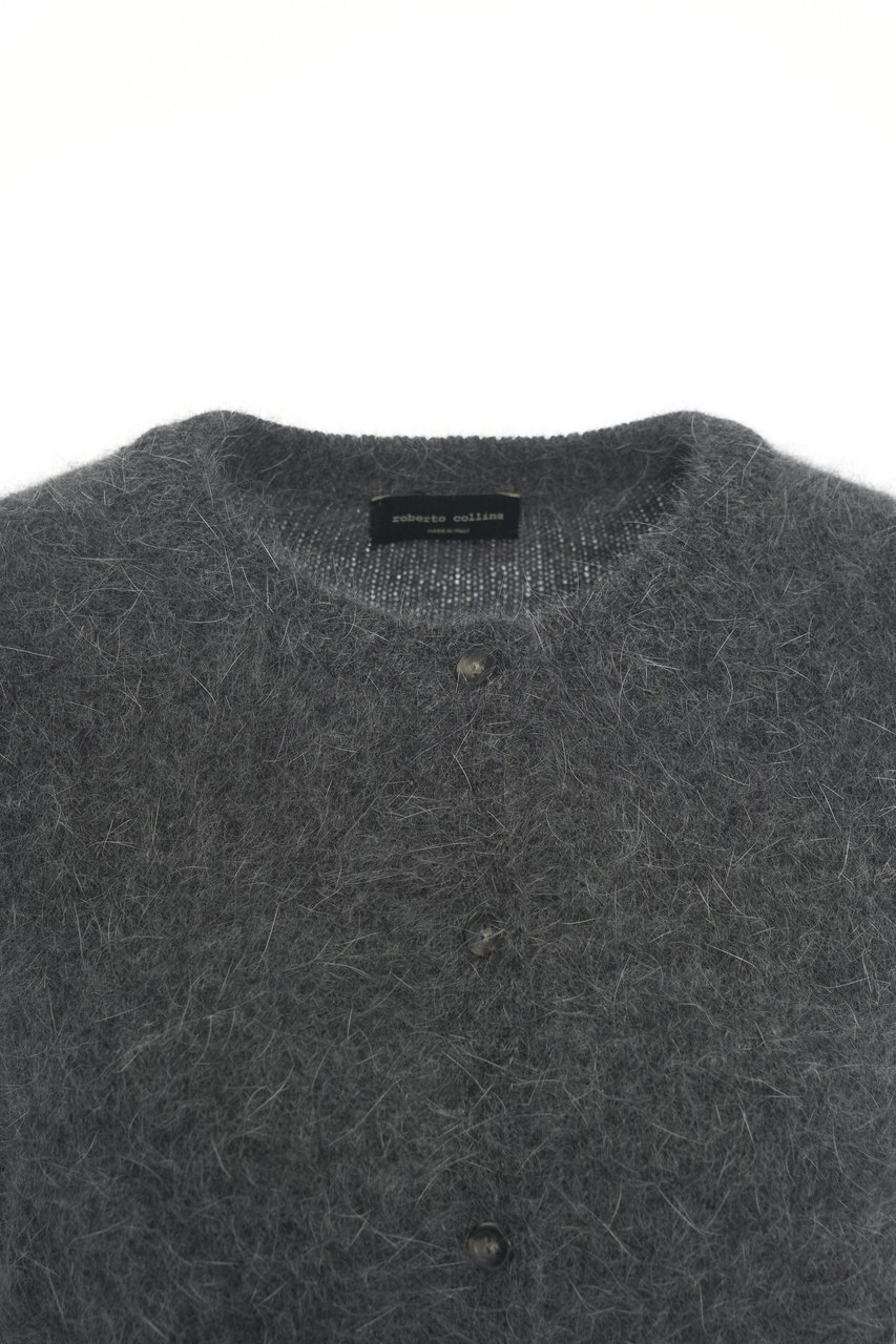 Roberto Collina Knit Cardigan with Button Closure Beige