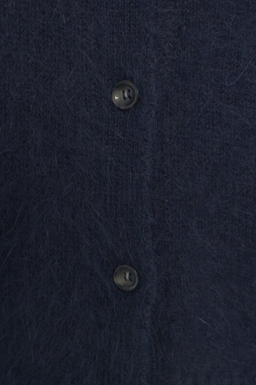 Roberto Collina Knit Cardigan with Button Closure Blauw