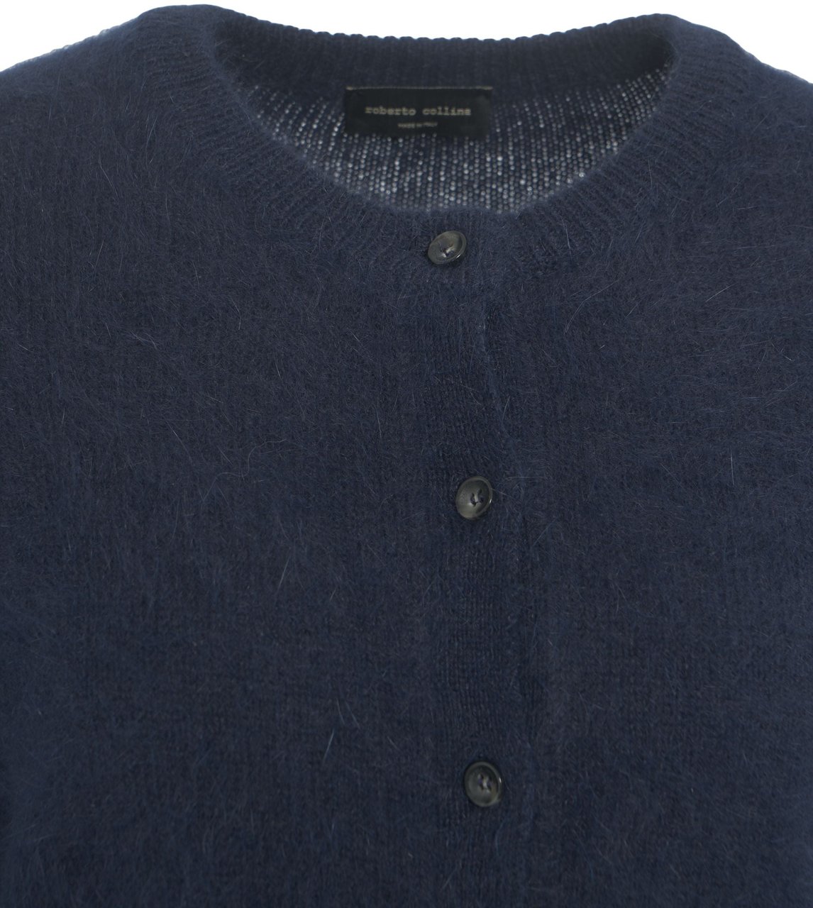 Roberto Collina Knit Cardigan with Button Closure Blauw