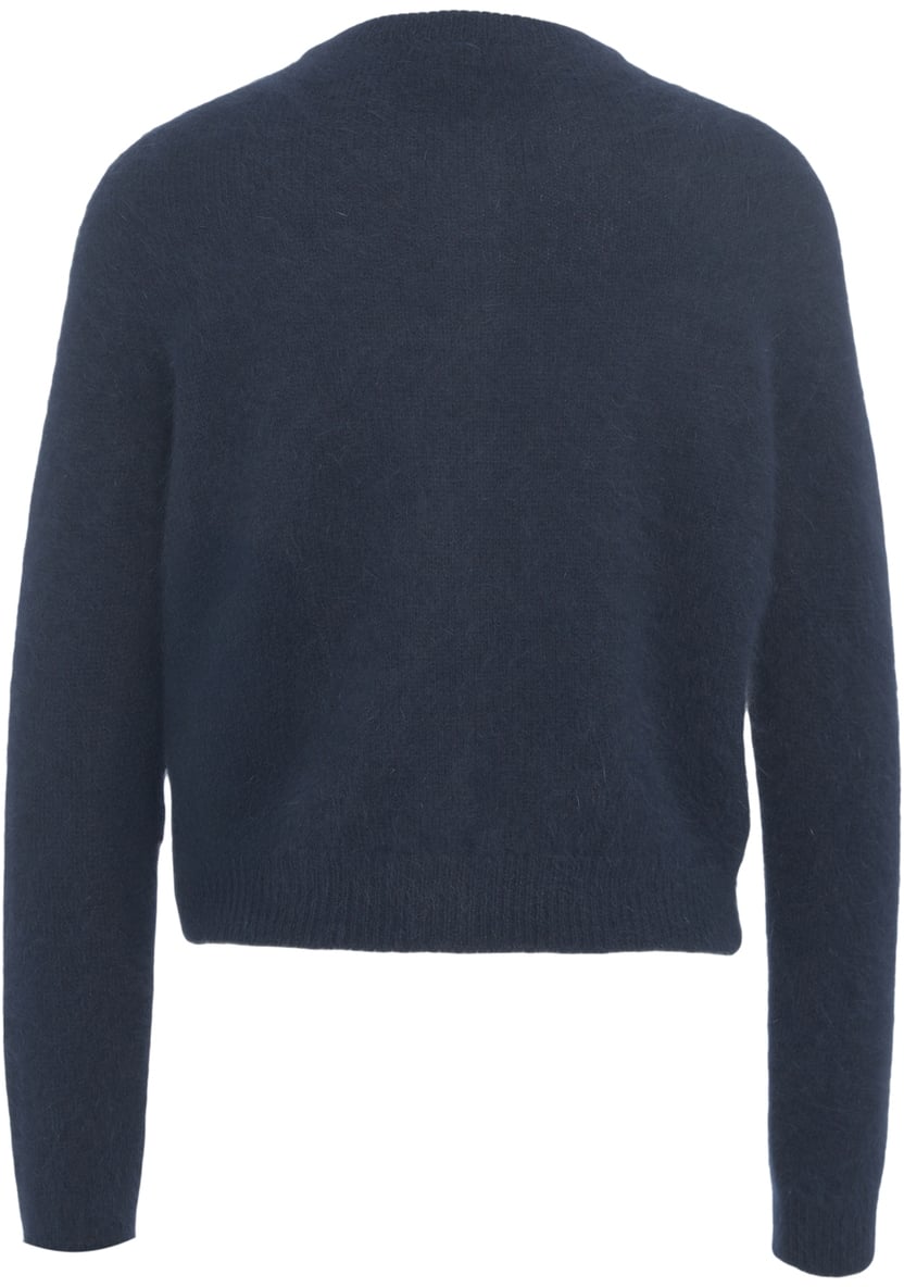 Roberto Collina Cardigan in Maglia con Chiusura a Bottoni Blauw