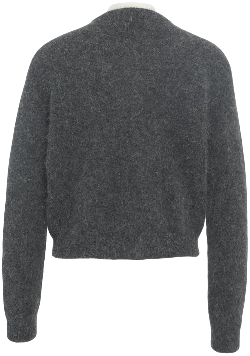 Roberto Collina Cardigan in Maglia con Chiusura a Bottoni Grijs