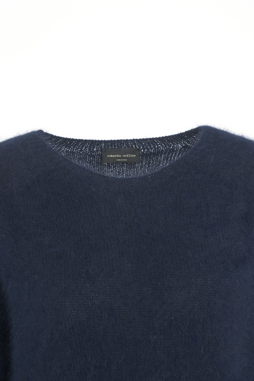 Roberto Collina Alpaca Blend Sweater Blauw
