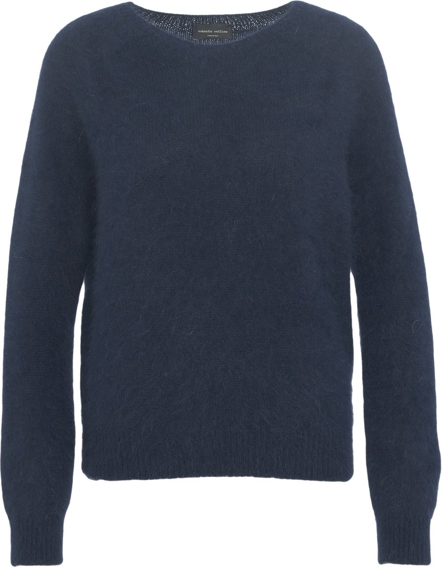 Roberto Collina Alpaca Blend Sweater Blauw