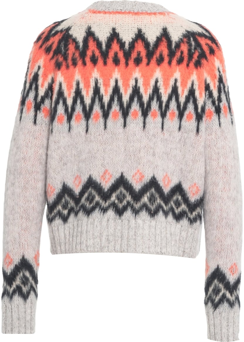 Roberto Collina Sweater with norwegian pattern Grijs