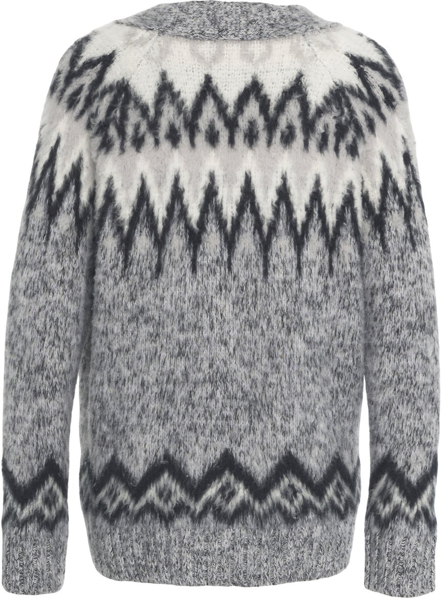 Roberto Collina Cardigan with pattern Grijs