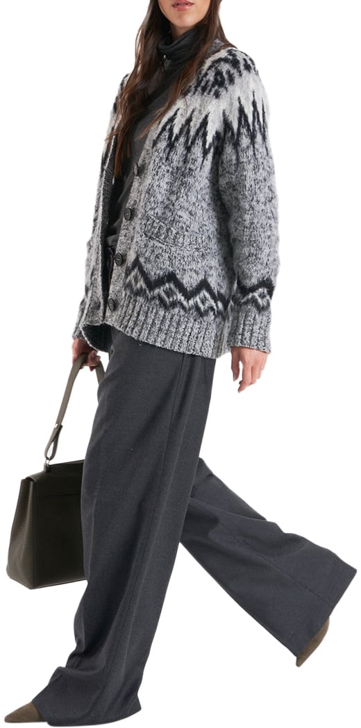 Roberto Collina Cardigan with pattern Grijs
