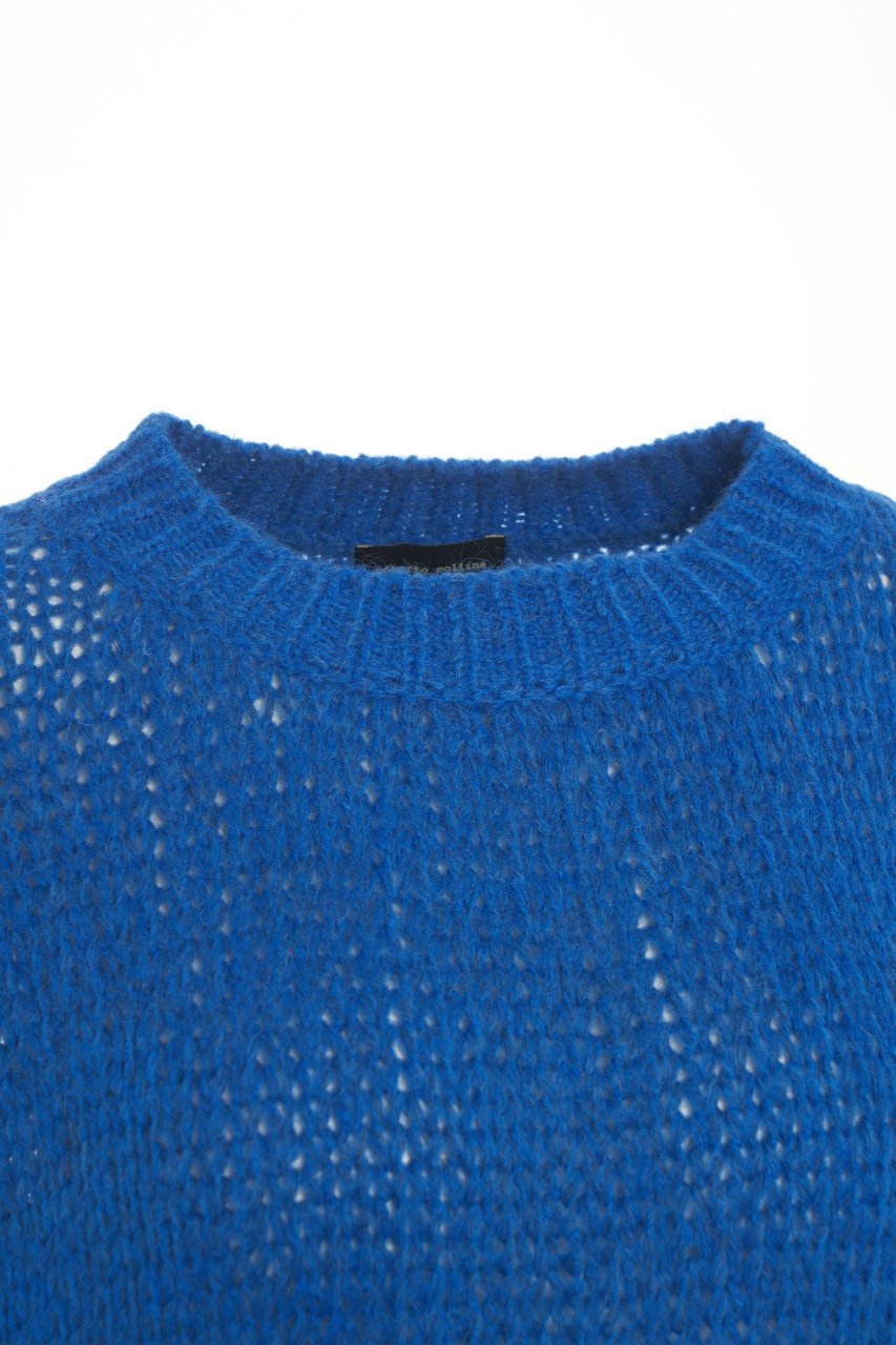 Roberto Collina Alpaca wool blend sweater Blauw