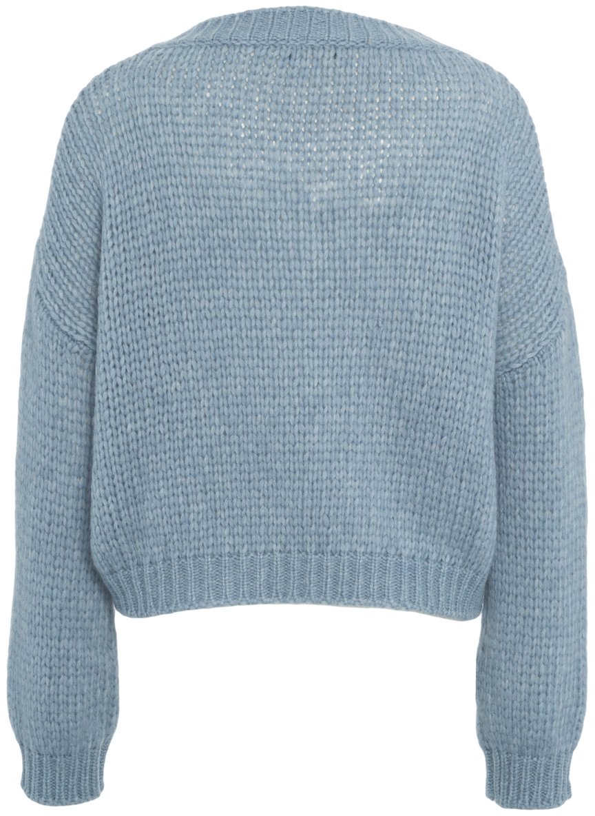 Roberto Collina Maglione in misto Alpaca Blauw