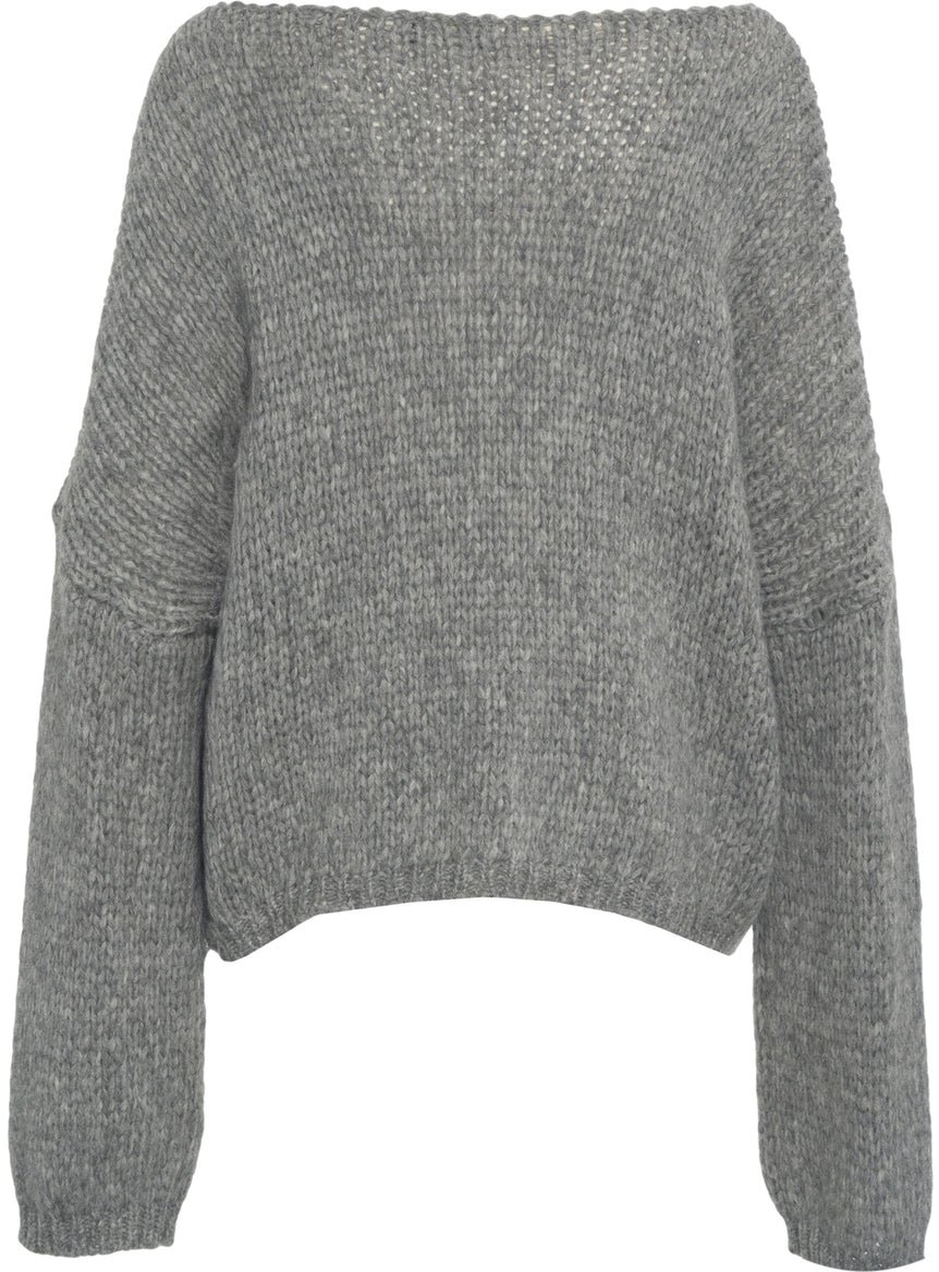 Roberto Collina Knit sweater with bateau neck Beige