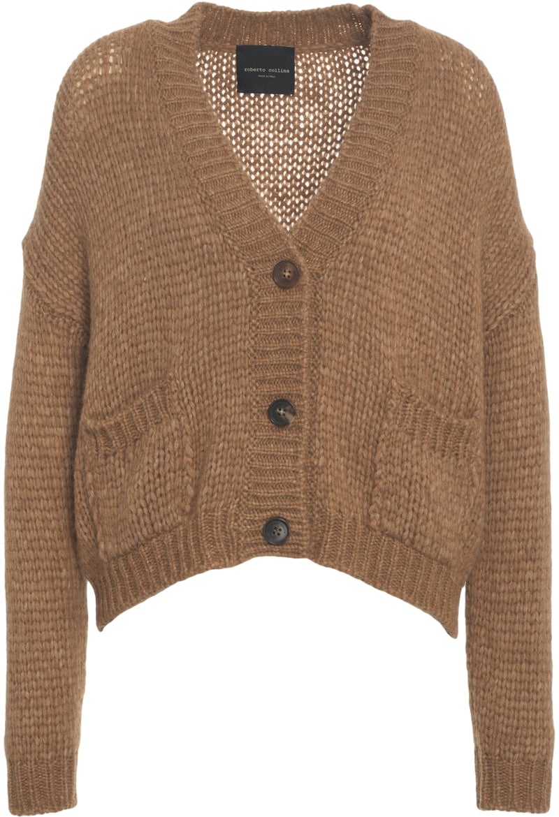Roberto Collina Knit cardigan with V-neck Bruin