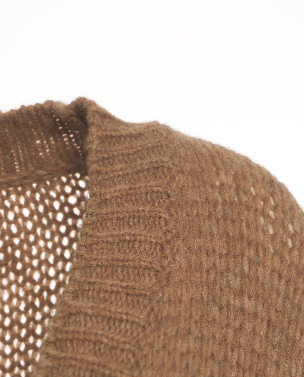 Roberto Collina Knit cardigan with V-neck Bruin