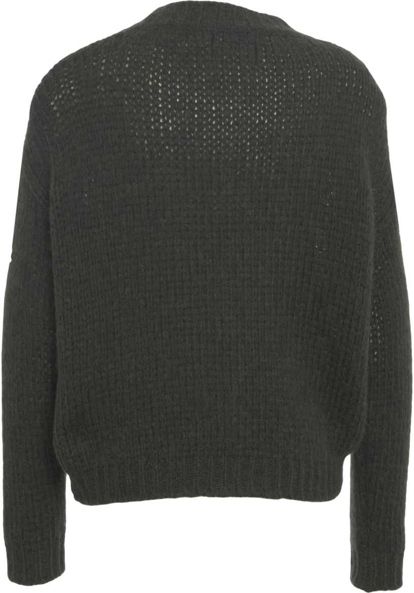 Roberto Collina Knit cardigan with V-neck Groen