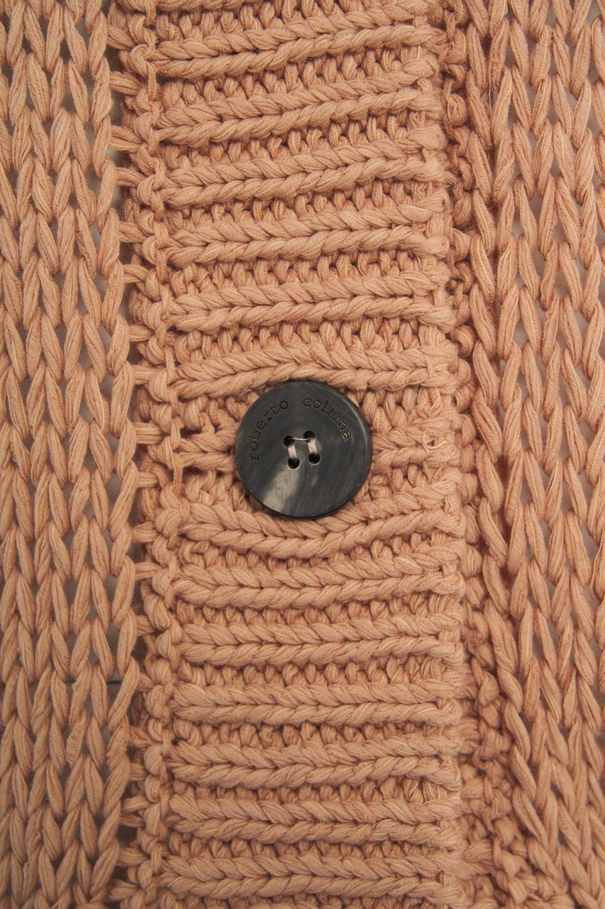 Roberto Collina Crochet cardigan Beige