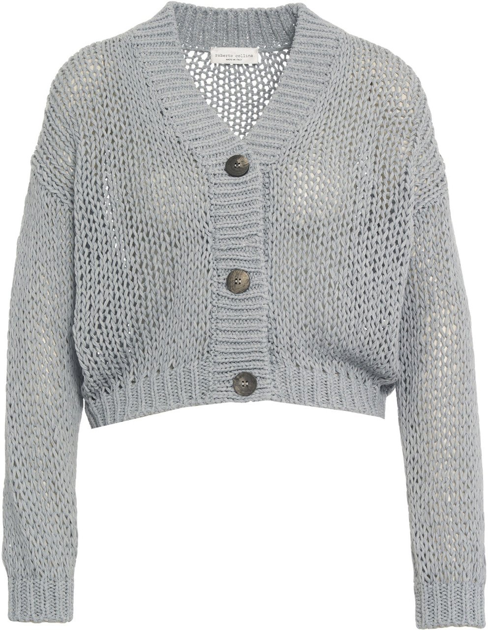 Roberto Collina Crochet cardigan Blauw