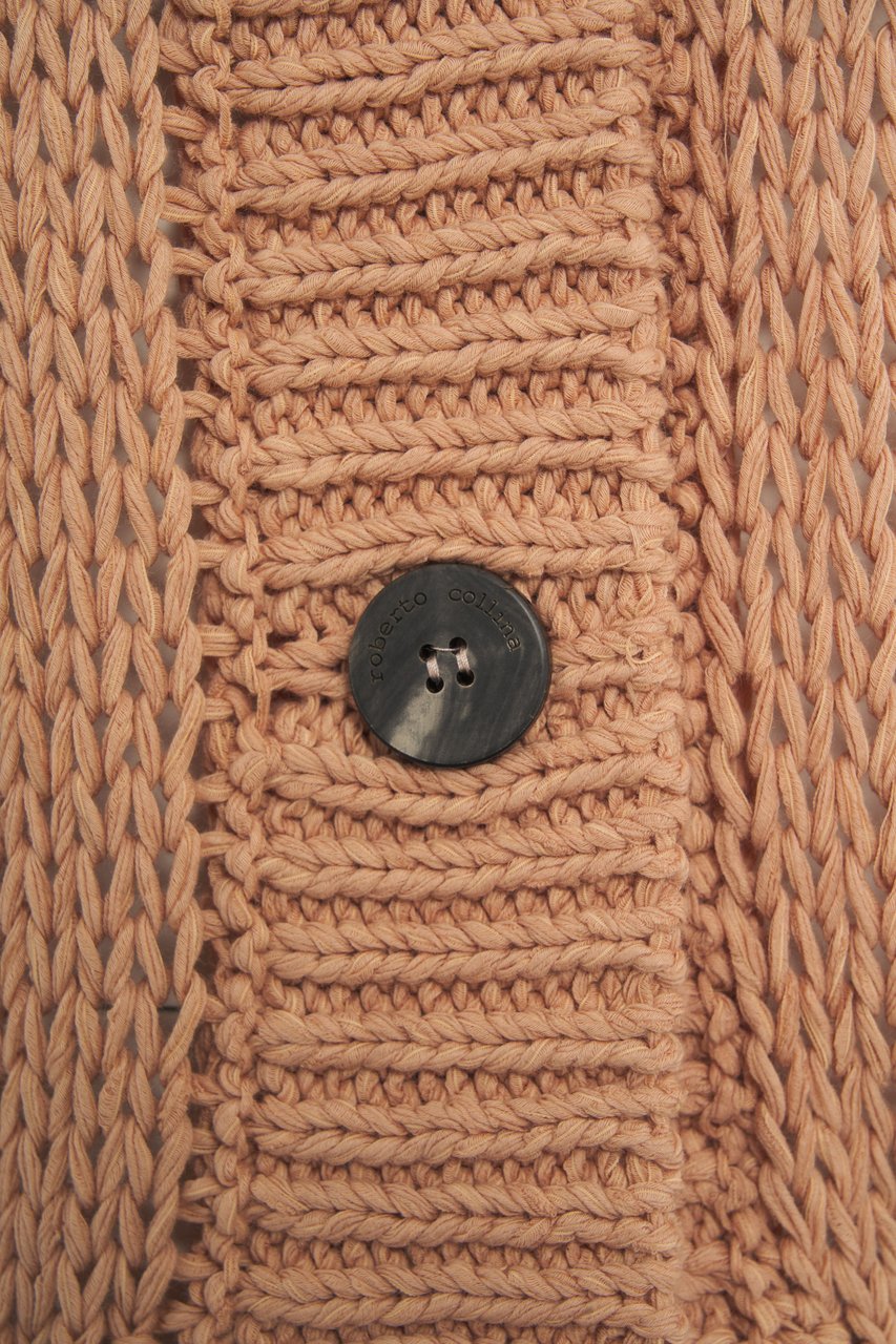 Roberto Collina Crochet cardigan Beige