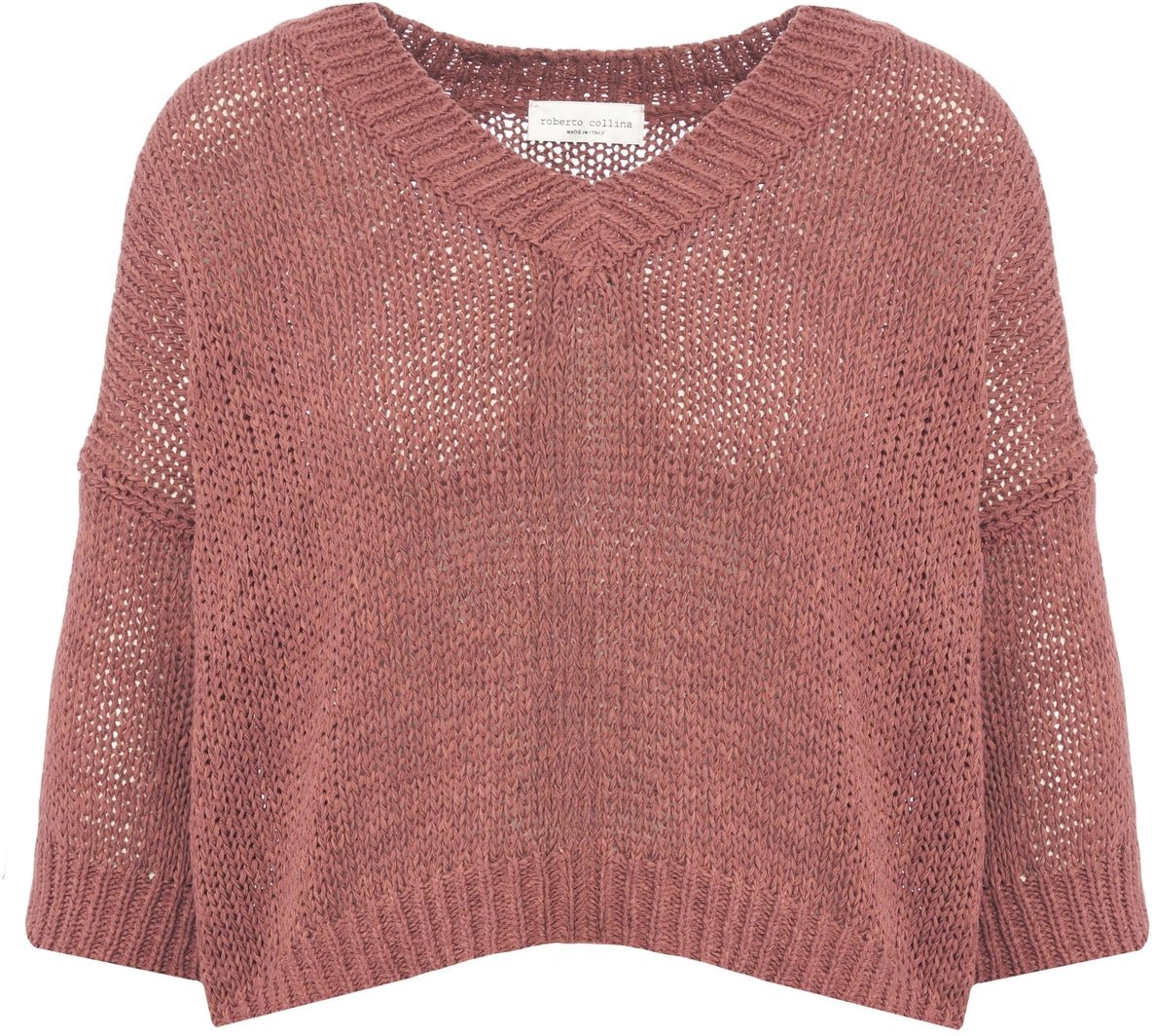 Roberto Collina Open-knit sweater Rood