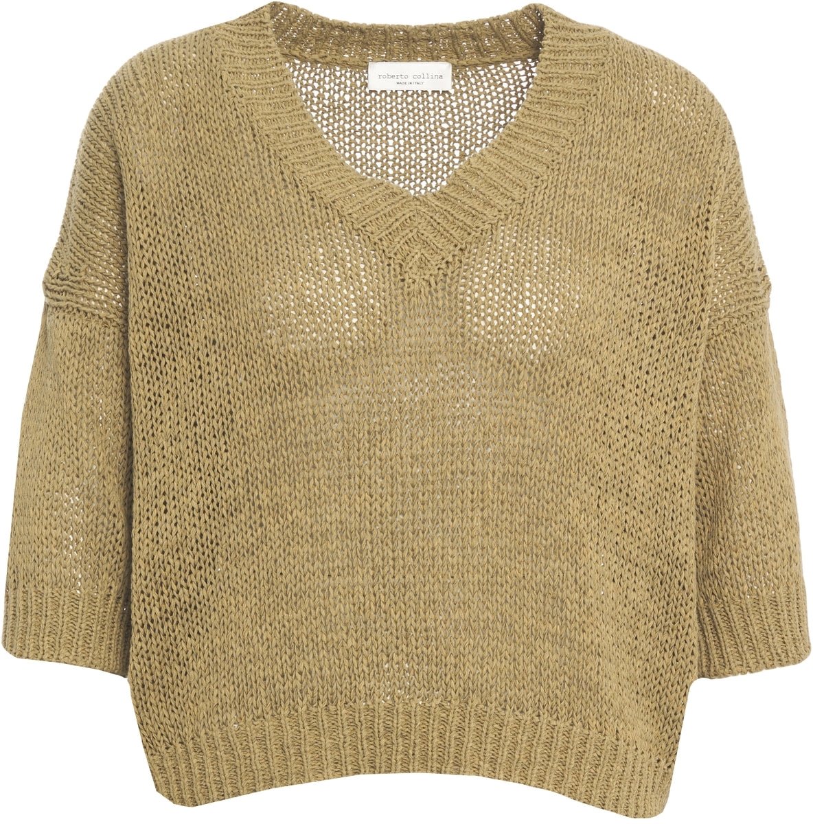 Roberto Collina Open-knit sweater Groen