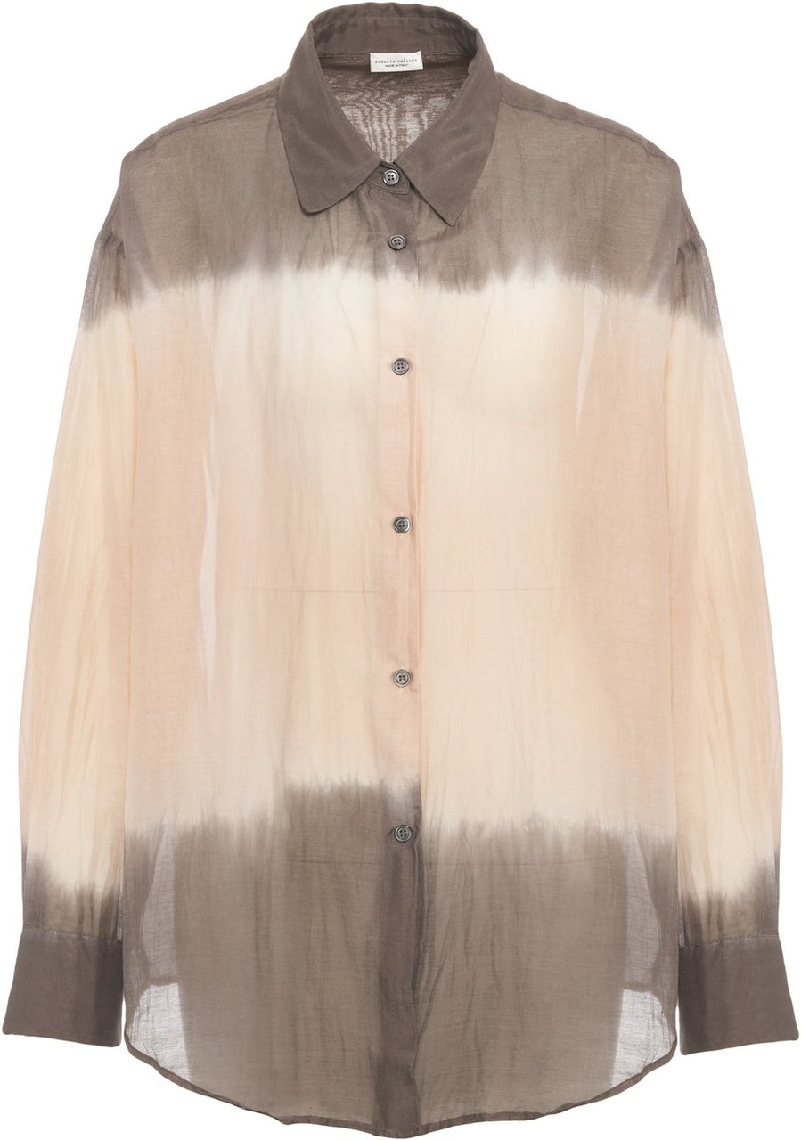 Roberto Collina Cotton blend blouse Grijs