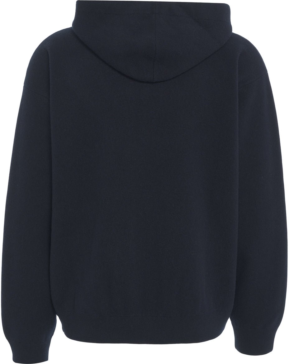 Roberto Collina Hoodie with zipper Blauw