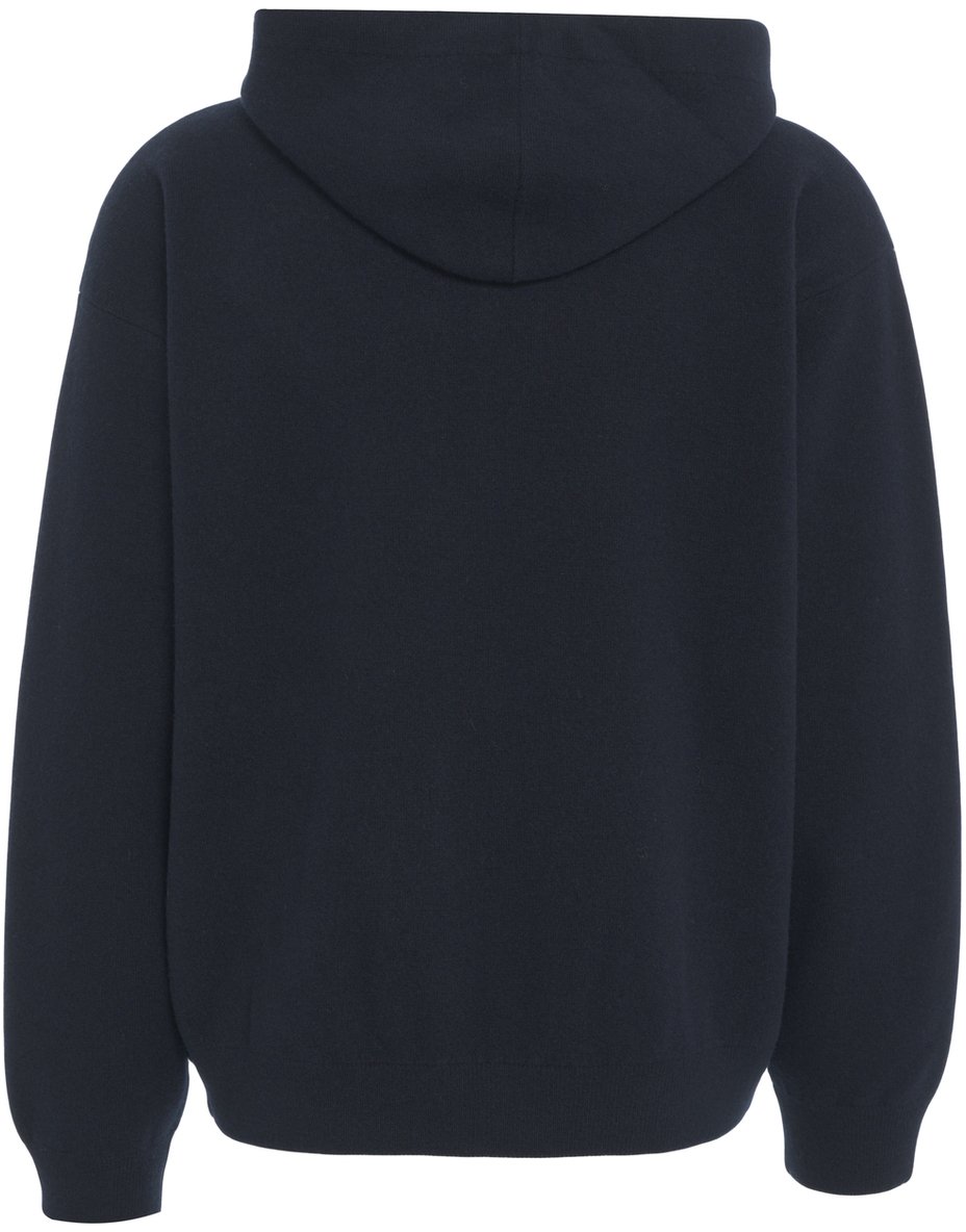 Roberto Collina Felpa con cappuccio e zip Blauw