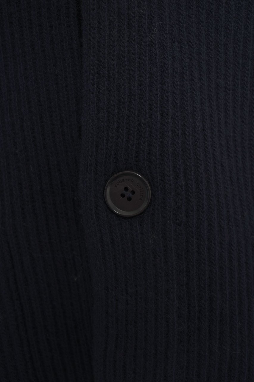 Roberto Collina Wool cardigan Blauw