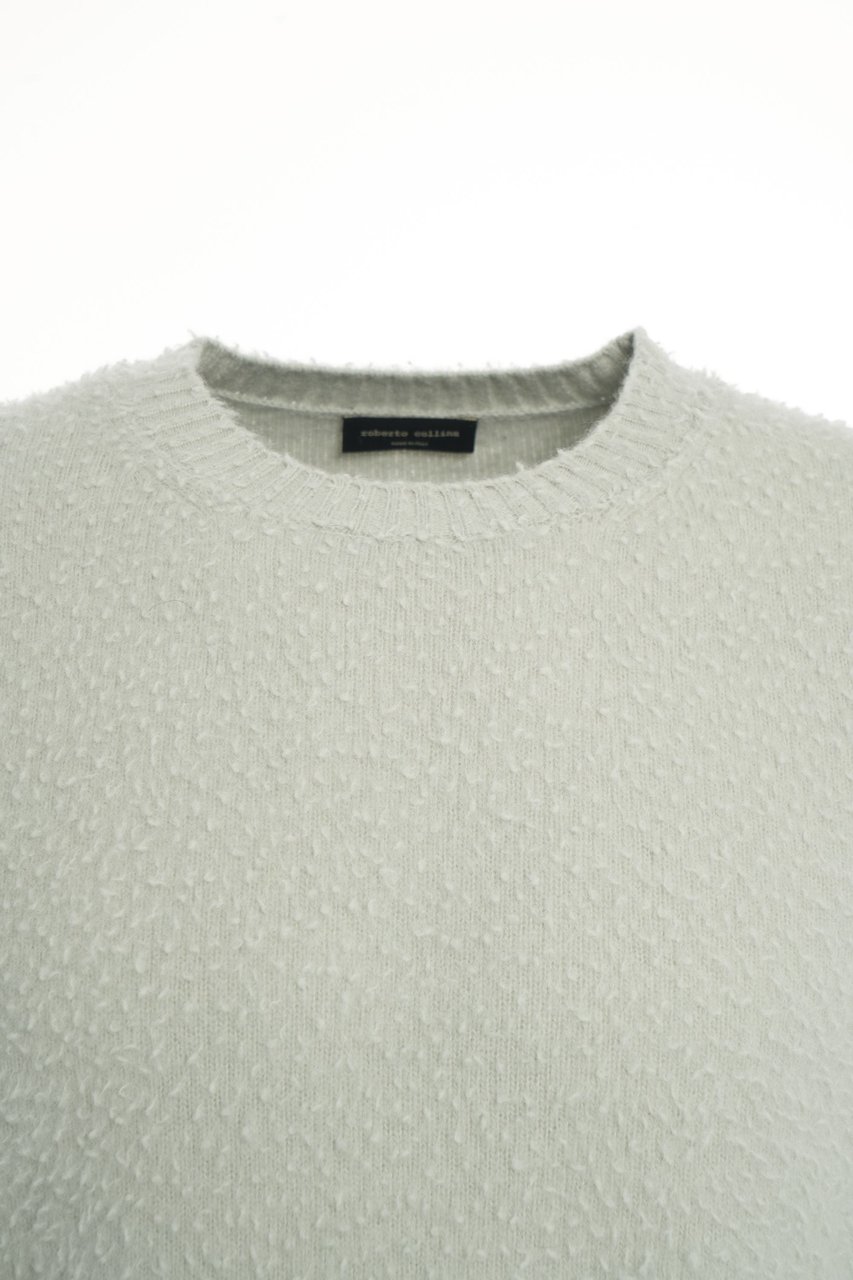 Roberto Collina Structured knit sweater Grijs