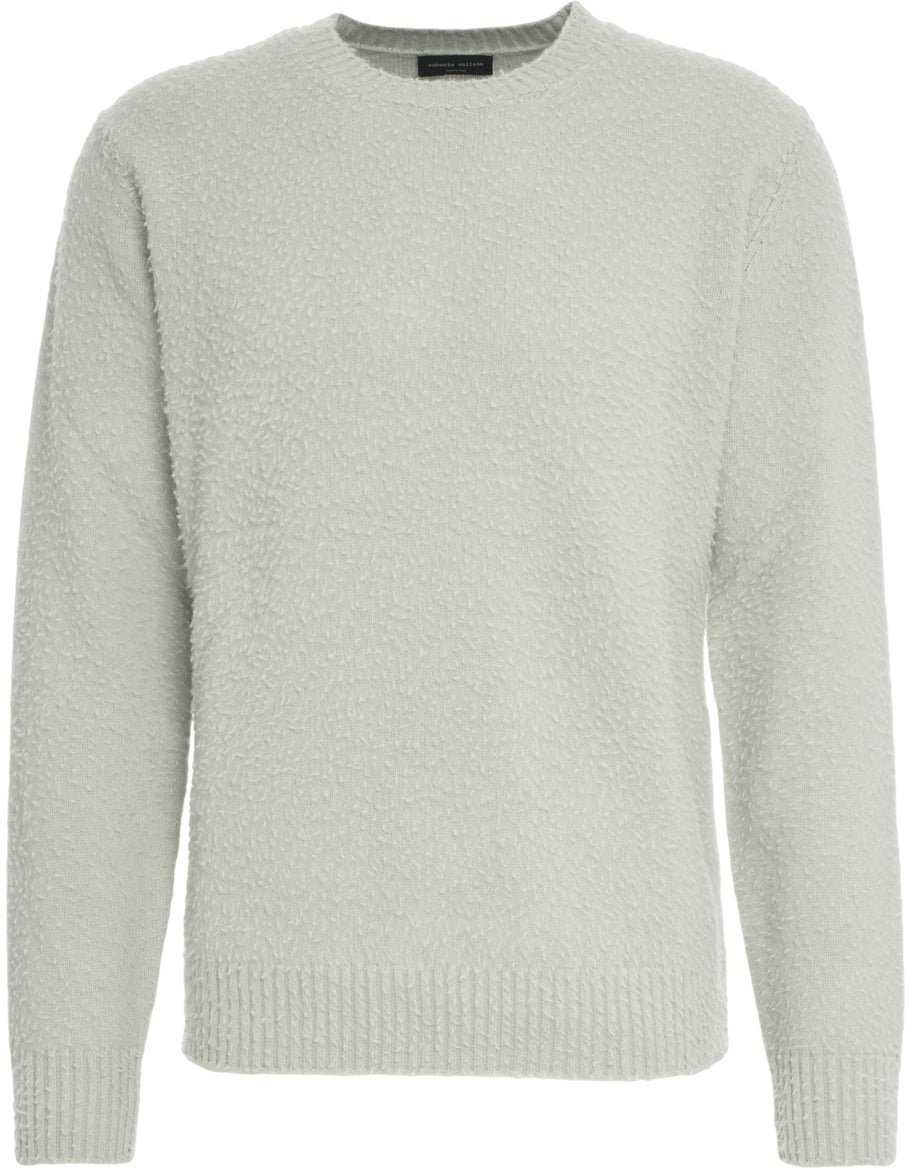 Roberto Collina Structured knit sweater Grijs