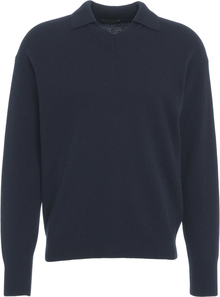 Roberto Collina Merino wool and cashmere sweater Blauw