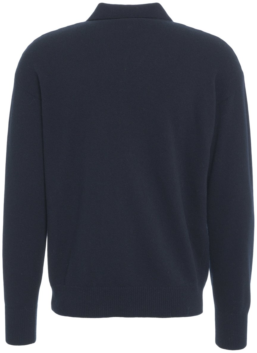 Roberto Collina Maglione in lana merino e cashmere Blauw