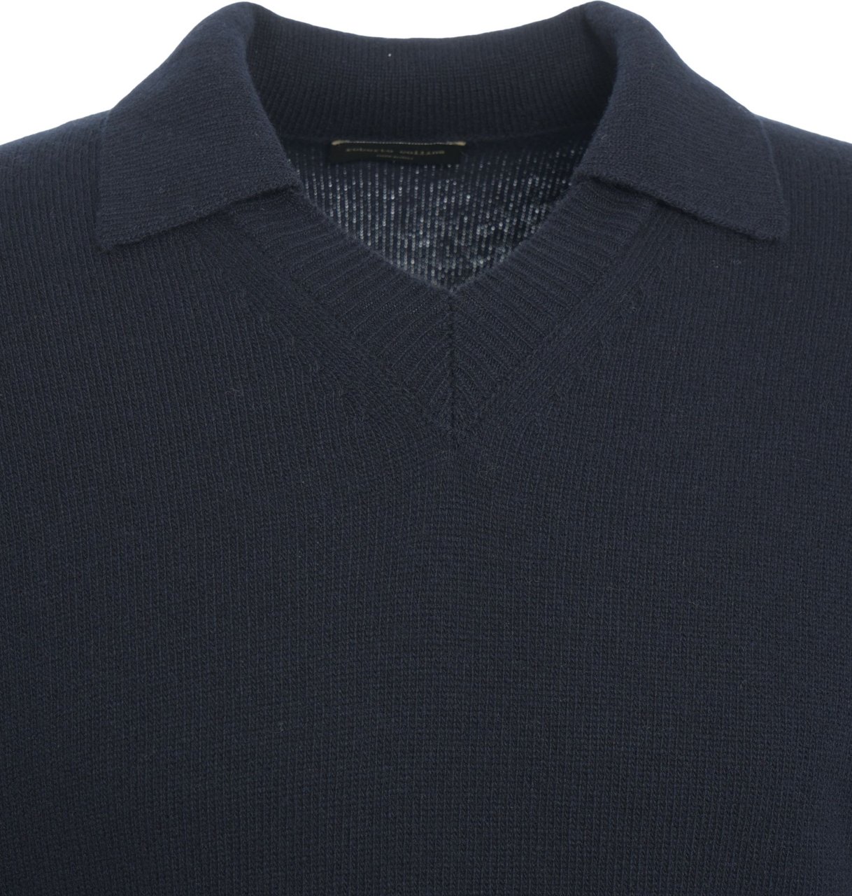 Roberto Collina Maglione in lana merino e cashmere Blauw